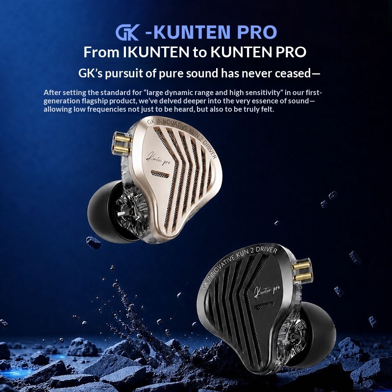 Audiophile Headphone Wired - سماعات أذن داخلية Gk Kunten Pro