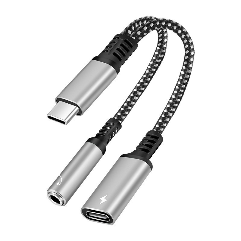 كابل شاحن سريع مع مقسم USB C ، - مراجعة Earphone Splitter Jack وسعره