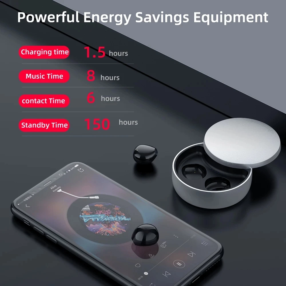 سماعات أذن لاسلكية صغيرة جداً  - مراجعة Wireless Earbuds Tws وسعره