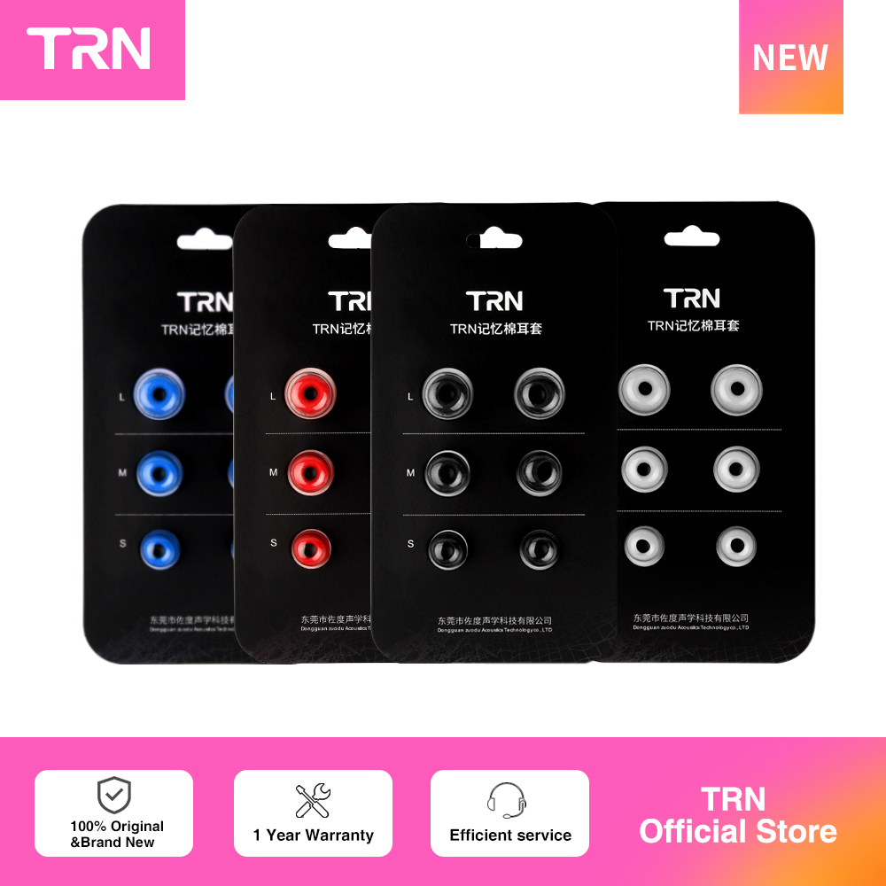 TRN 3 أزواج (6 قطعة) سماعة الذ - مراجعة Earphone Foam Tip وسعره